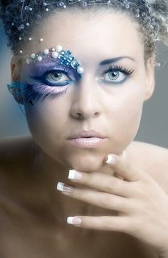 Special makeup Jeweled Makeup, Face Painting Images, Makeup Mask, Adult Face Painting, Dramatic Makeup