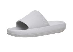 PRICES MAY VARY. Soft and Flexible upper and outsole Water proof soft foam slippers Molded Cushion footbed Non slip outsole slide 1.75 Inch platform slippers sandal Slip into these cute and extremely comfortable squishy slides. These slides are made out of a super soft, flexible, and water proof material. Pillow Slides, Comfy Pillow, Fashion Slides, Comfy Pillows, Comfy Sandals, Outdoor Play Equipment, Grey Pillows, Platform Slippers, Christmas Vibes