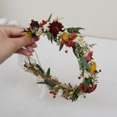 Boho Bride Crown,Dried Flowers Crown,Bridal Crowns,Wedding Crown  Boutonniere 3.5"-4.7" H Adult Crown 18" L Child Crown 16"-17" L Bridal Set : Adult Crown+Boutonniere  Product maintenance and functionality: 1.These are all 100% handmade tailor-made for you, each with slight differences and are unique. 2. All materials are preserved flowers or natural dried flowers, which do not require watering and can be stored in a dry environment for 1-3 years! 3.If you need to clean, you can use a hair dryer Spring Flower Crown, Floral Crowns, Wedding Floral Crown, Dried Flower Crown, Bride Flower Crown, Dried Flower, Flower Crowns, Orange Flower Crown, Wildflower Crown