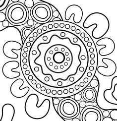 a black and white drawing of a circular object with lots of circles on it's surface