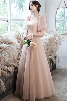 Pink Evening Gown, Fairytale Ball, Prom Dress Pink, Pink Evening Gowns, Occasion Dresses Wedding Guest, A Line Prom Dress, Evening Dress Floor Length