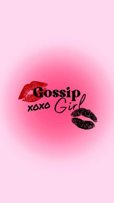 the logo for gossip xoxo girl with lipstick kisses on it's lips