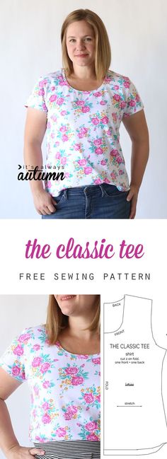 the classic tee sewing pattern is easy and quick to sew