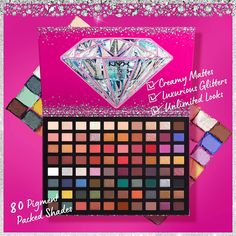 NYX PROFESSIONAL MAKEUP Diamonds & Ice Ultimate 80 Pan Artistry Eyeshadow Palette #Ad Makeup Eyeshadow Palette, Makeup Palettes, Diamond Ice, Nyx Makeup, Beauty Cream, Makeup Bundles, Makeup Gift, Matte Eyeshadow, Favorite Hairstyles