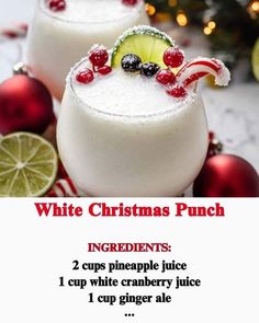 white christmas punch recipe with ingredients