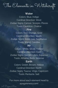 The Elements in Witchcraft | A Pagan Mess Witchcraft Knowledge For Beginners, Elemental Magick, Witchcraft Knowledge, The Elements, Witchcraft Stuff, Witch Things, Witchcraft Spells For Beginners, Pagan Spirituality, Spells For Beginners