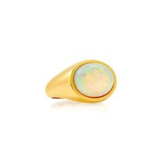 8ct opal 9mm Bezel Set 10k yellow gold Classic Cabochon Opal Ring, Classic Ethiopian Opal Gemstone Rings, Opal Rings With Polished Finish For Formal Occasions, Formal Opal Rings With Polished Finish, Modern Formal Opal Ring With Cabochon, Modern Formal Cabochon Opal Ring, Formal Opal Ring With Polished Finish, Formal Modern Opal Cabochon Ring, Heirloom Gold Opal Ring With Polished Finish