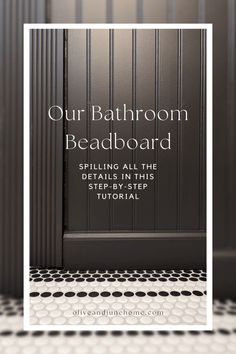 Black beadboard with black and white penny tile floor Diy Bead Board Walls, Painted Beadboard Bathroom, Beadboard Trim Ideas, Bead Board Walls Bathroom, Beadboard Kitchen Walls, Bathroom With Beadboard Walls, Beadboard Bathroom Walls, Installing Beadboard Panels, Diy Beadboard Bathroom