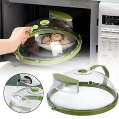 2 In 1 Microwave Steamer & Splash Protector Cover Clear Microwave Splatter Cover For Food With Handle And Water Storage Box Microwave Plate Food Cover Home Kitchen Gadgets And A Features: Microwave Cover for Food: The food splash protective cover keeps the interior of the microwave from grease and odor. No longer bothered by the need to frequently clean the microwave oven. Unique Design: The microwave splash cover has a diamond surface and a novel appearance. Compared to the single snap fastener Microwave Cover, Microwave Steamer, Microwave Plate, Plate Food, Food Cover, Hot Hands, Food Covers, Water Storage, Food Plating