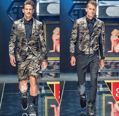 Philipp Plein 2014 Spring Summer Mens Runway Collection - Milan Italy Catwalk Fashion Show: Designer Denim Jeans Fashion: Season Collections, Runways, Lookbooks and Linesheets Camo Style, Camo Fashion