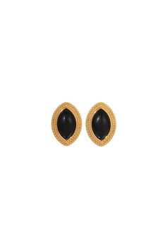 Expertly crafted with a sleek vintage design. Diana - Gold Black Oval Agate Stone Stud Earrings are the perfect accessory to elevate any outfit. These earrings feature black agate stones, known for their grounding and protective properties, making them a stylish and beneficial addition to your jewelry collection. MATERIAL: 18k PVD Gold plated, Black Agate Water resistant, tarnish resistant, hypoallergenic, & nickel/lead free. Black Agate Stone, Stone Stud Earrings, Oval Stud Earrings, Onyx Earrings, Stone Studs, Black Agate, Agate Stone, Ring Bracelet, Earring Necklace