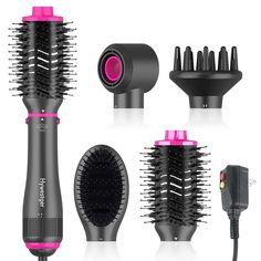 Blow Dryer Brush, 4 in 1 Blowout Brush,Hair Dryer Brush and Volumizer,Negative Ion Detachable Hair Dryer Styler Hot Air Hair Brush Blowout, Brush Hair Dryer, Blowout Brush, Hair Dryer Styler, Blow Dryer Brush, Straightening Comb