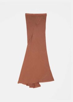 Acetate-silk blend calf bias skirt in henna.  midi skirt  elasticated waist  bias-cut seam    64% acetate 36% silk  made in italy. Bias Skirt, Rick Owens Women, Long Skirts For Women, Create Outfits, Womens Size Chart, Luxury Retail, Rick Owens, Kanye West, Designer Outfits Woman