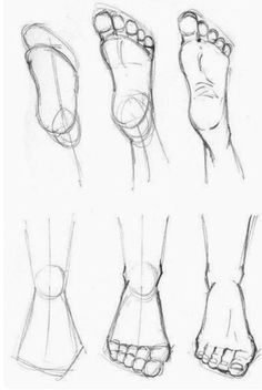 the steps to drawing hands and feet