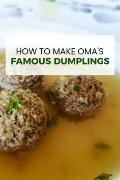 how to make oma's famous dumplings