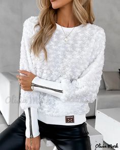 Olivia Mark - Top con detalle de cremallera y estampado floral chic Buttoned Crop Top, Tops Women Fashion, Tube Top Jumpsuit, Fuzzy Top, Zipper Shirt, Dress T Shirt, Zipper Dress, Chic Type, Estilo Chic