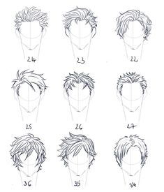 how to draw anime hair step by step