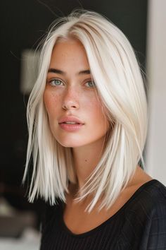 Whether you’re seeking a subtle change or a bold new look, we’ve got you covered with over 50 fabulous medium length hairstyle ideas to inspire your next salon visit or DIY hair adventure. From sleek bobs to tousled waves, vibrant hues to natural textures, you’ll find all the medium-length hair inspo you need! Let’s dive into these chic medium-length hairstyle ideas that are bound to elevate your look and leave you feeling confident and fabulous! Medium Length Hairstyle, Medium Haircuts, Medium Length Hairstyles, Bob Cuts, Tousled Waves, Haircuts For Medium Hair, Platinum Blonde Hair, Short Blonde Hair, Medium Hair Cuts