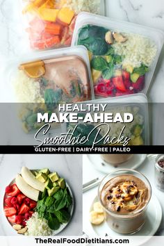 healthy make - ahead breakfast and snacks gluten free, dairy - free palen