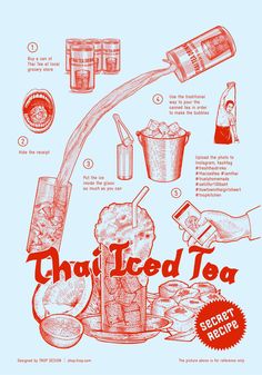 an advertisement for tea with instructions on how to make it and what to use it