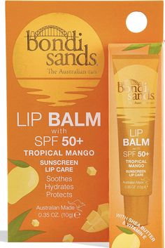 Bondi Sands Lip Balm, Lip Balm Packaging Ideas, Aesthetic Lip Balm, Lip Balm Aesthetic, Bondi Sands Tan, Bondi Sands Liquid Gold, Realistic Wishlist, Balm Packaging