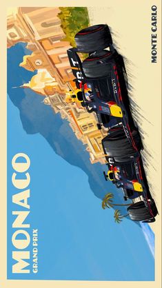 an advertisement for the monaco international motor race