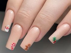 Christmas Nails #nails #nailart#christmas #christmasnails Occasion Nails, Cute Simple Nails