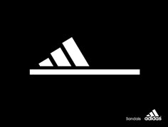 the adidas logo on a black background