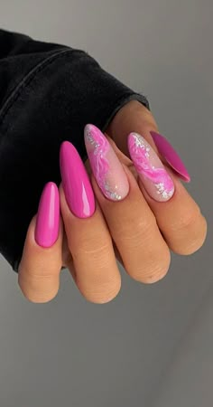 Summer Nails 2023, Pink Summer Nails, Cute Summer Nail Designs, Cute Pink Nails, Cute Summer Nails, Nails 2023, Summer Nails Colors, Pink Acrylic Nails, Nail Art Summer