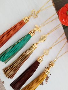 Long Necklace, Tassel Necklace,  Leather Tassel #jewelry #necklace @EtsyMktgTool #bohotasseljewelry #longtasselnecklace #leather Bohemian Gold Tassel Necklace For Gift, Bohemian Gold Tassel Necklace As Gift, Bohemian Gold Tassel Necklace, Long Fringe Necklaces For Gift, Fringe Long Necklace Gift, Fringe Long Necklace As A Gift, Fringe Long Necklace For Gift, Tassel Necklace As Gift, Brown Tassel Necklaces As Gifts