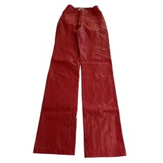 Brand New In Perfect Condition. A7 0824 Material: 50% Polyurethane, 50% Cotton Product Details High Rise, High Waisted Super Sleek Vegan Leather Button And Fly Closure Straight Leg Stitched Detail Size: Womens Xs Condition: New Without Tags I Am Gia Pants, Low Rise Pants, Red Vest, I Am Gia, Fancy Pants, Faux Leather Pants, Red Color, Pant Jumpsuit, Vegan Leather