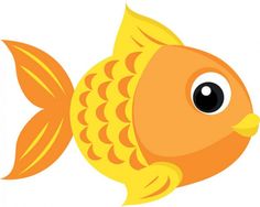 an orange fish with black eyes and yellow fins