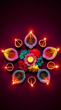 diwali festival with colorful lights and decorations