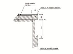 an image of the side profile of a wooden beam with measurements for each end and top