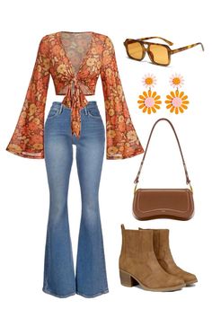 #outfitinspo #retro #70s #vintage #fashion #outfitideas #fashionideas Outfits 70s Style, 70s Aesthetic Fashion, Decades Outfits, Stile Hippie Chic, 70s Disco Outfit, 70s Fashion Outfits, 70s Inspired Outfits, 70 Outfits