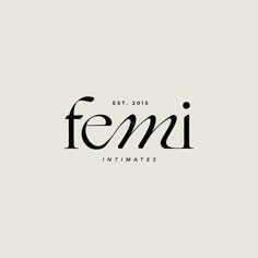 the logo for feni intimates is shown in black on a light gray background