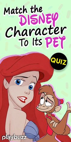 the little mermaid and her pet are featured in this disney character quiz book for kids