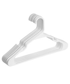 a white plastic hanger on a white background