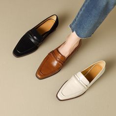 Shop  at affordable prices. #fashion #shoes Shoes For Work Women, Amazon Sweaters, Amazon Fall Fashion, Sweater Cardigan Outfit, Preppy Handbook, Loafers Outfit, Block Heel Loafers, Timeless Shoes, Shoe Inspiration