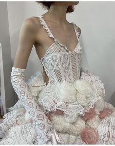 Lace Runway Fashion, Spicy Outfits, Lace Runway, Fairy Bride, Fem Fashion, Beige Fashion, Rose Cake, International Women’s Day, Full Dress