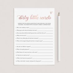 a printable baby shower game with a pencil next to it