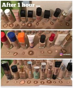 Foundations For Oily SkinComparison Over 25 liquid foundations were tested for oil contentor oilinessThe Instagram photo by aprilbelle83 above speaks for itselfToppopular brands included in this studyare ElfRimmelAvonLoreal and CliniqueThe ONE that DIDN'T leave an oily spotAvon Ideal Nude FlawlessLiquid FoundationSurprising isn't Best Liquid Foundation, Foundations For Oily Skin, Oily Skin Makeup, Oily Skin Remedy, Mask For Oily Skin, Foundation For Oily Skin, Skincare For Oily Skin, Oily Skin Care Routine, Avon Catalog