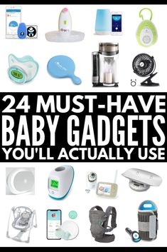 baby gadgets and accessories are featured in this advertisement