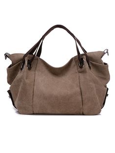 Sku CY-!6165 Material Canvas Feature Solid Occasion Going out , Casual , Vacation Bags Style Shoulder Bag , Tote Bag Type Bags Accessories Color BROWN,KHAKI,BLUE,GRAY,PURPLE COFFEE Size FREE SIZE Size chart: Please consult the size chart we provide for this item's measurements to help you decide which size to buy. CMINCH Cm Width Height Length FREE SIZE 18 35 42 Woman Bags Handbags, Satchel Tote, Canvas Handbags, Shoulder Messenger Bag, Hobo Handbags, Sierra Leone, Botswana, Large Canvas, Seychelles