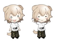 an anime character with blonde hair wearing camo pants