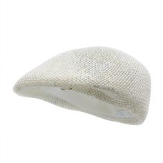 a white hat is shown against a white background