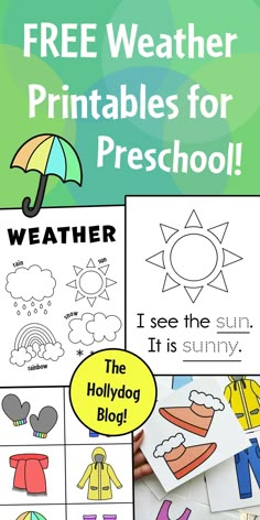 free weather printables for preschool and homeschool