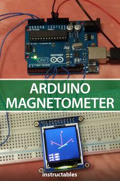 an arduino magnettometer is shown with wires attached to it