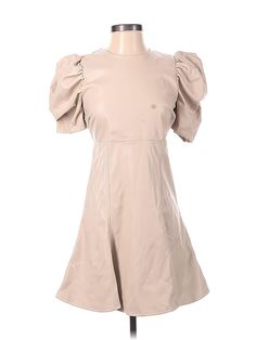 Karlie Casual Dress Size: Small Tan Dresses - used. 100% POLYESTER, Crew Neck, Solid, Short, Short Sleeve | Karlie Casual Dress: Tan Solid Dresses - Used - Size Small Tan Dresses, Solid Dress, Casual Dresses For Women, Casual Dress, Casual Dresses, Women Handbags, Crew Neck, Womens Dresses, Handbags