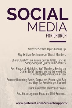 the social media for church flyer